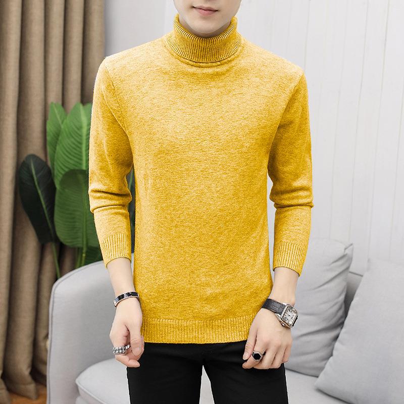 Men's turtleneck sweater made of soft merino wool Ivyshape