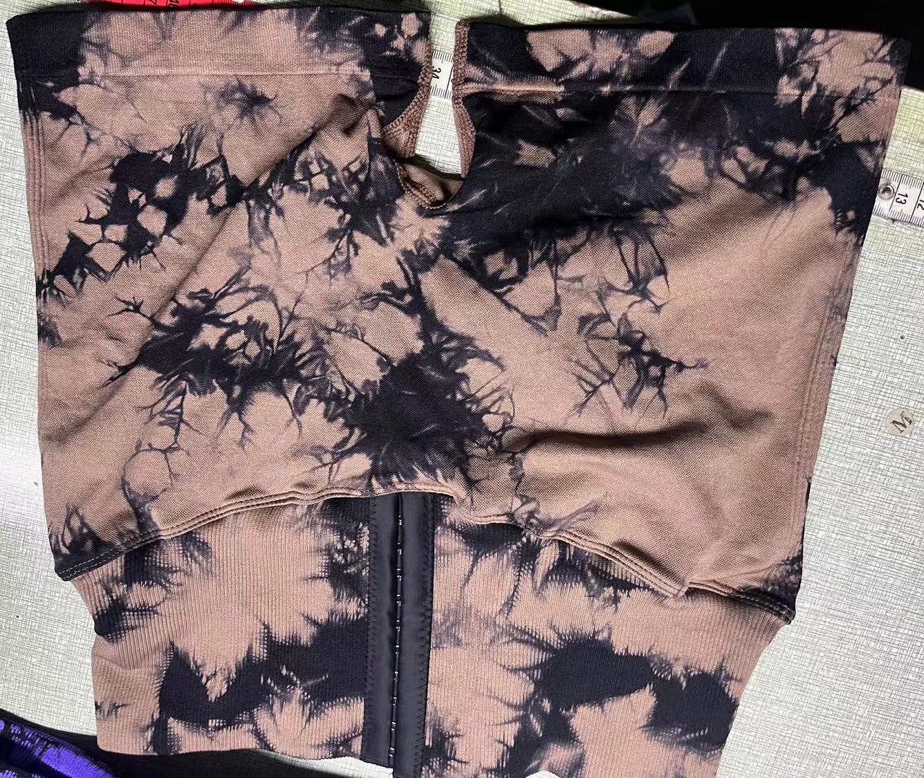 Women's Fashion Bike Shorts with Adjustable Waistband and Unique Tie-Dye Design Ivyshape