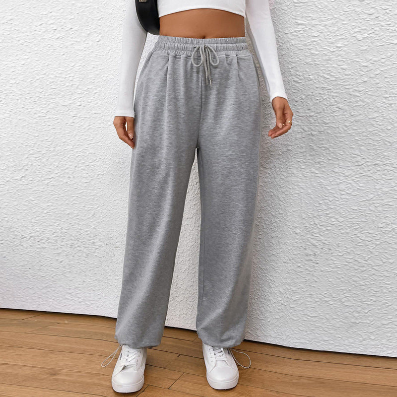 IvyShape | Casual Drawstring Sweatpants with Adjustable Cuffs