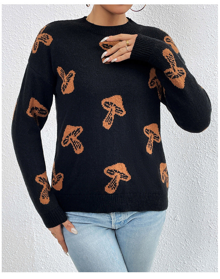 IvyShape | Skull Print Sweater