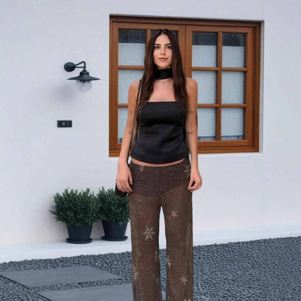 Women Elegant Top with innovative sheen and embroidery details Ivyshape