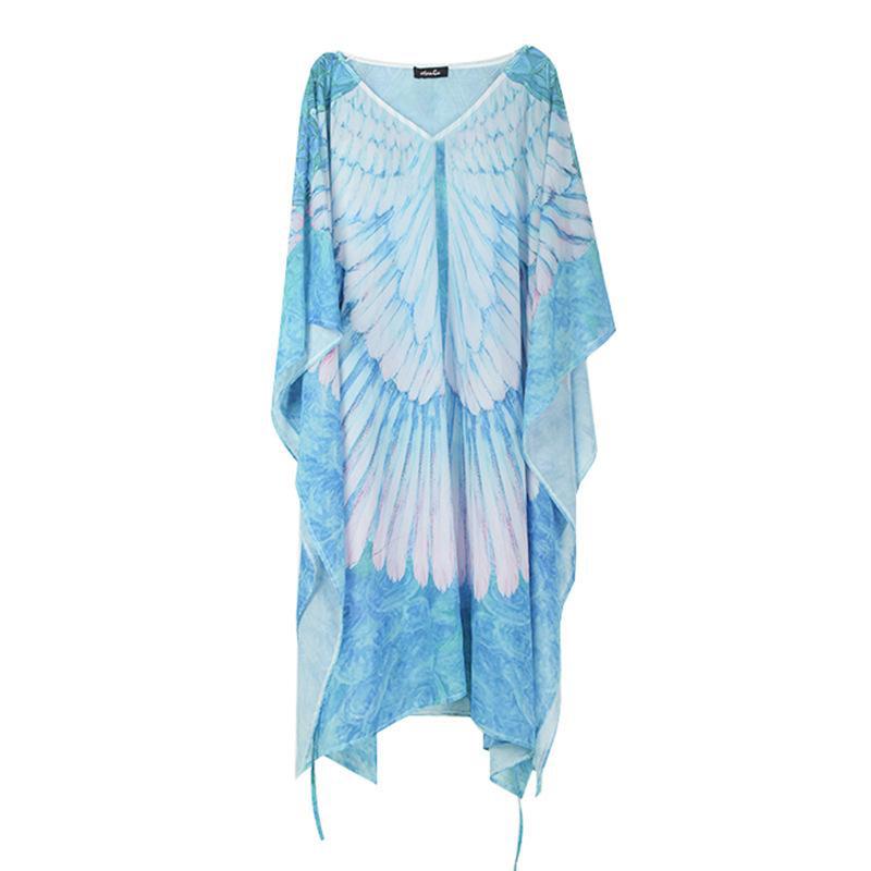 Women's kaftan dress with elaborate angel design Ivyshape