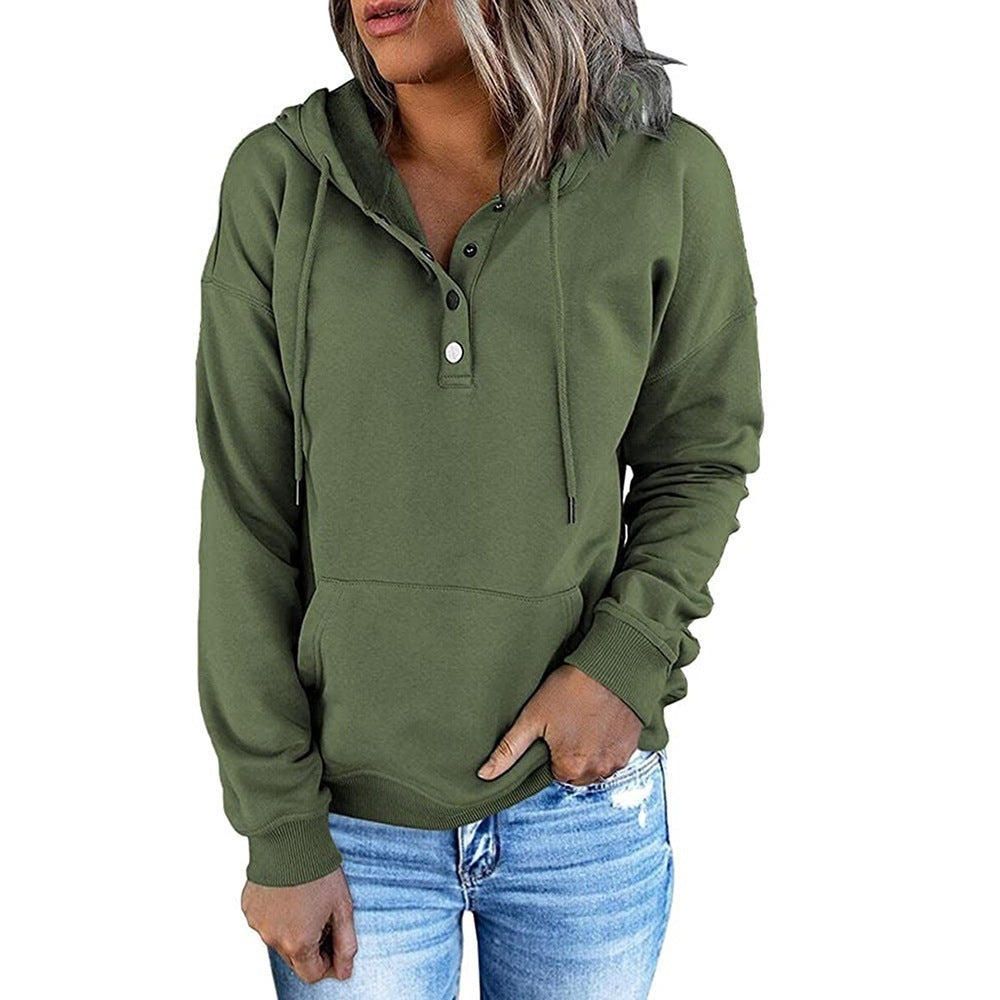 IvyShape | Casual Hooded Drawstring Pocket Sweatshirt