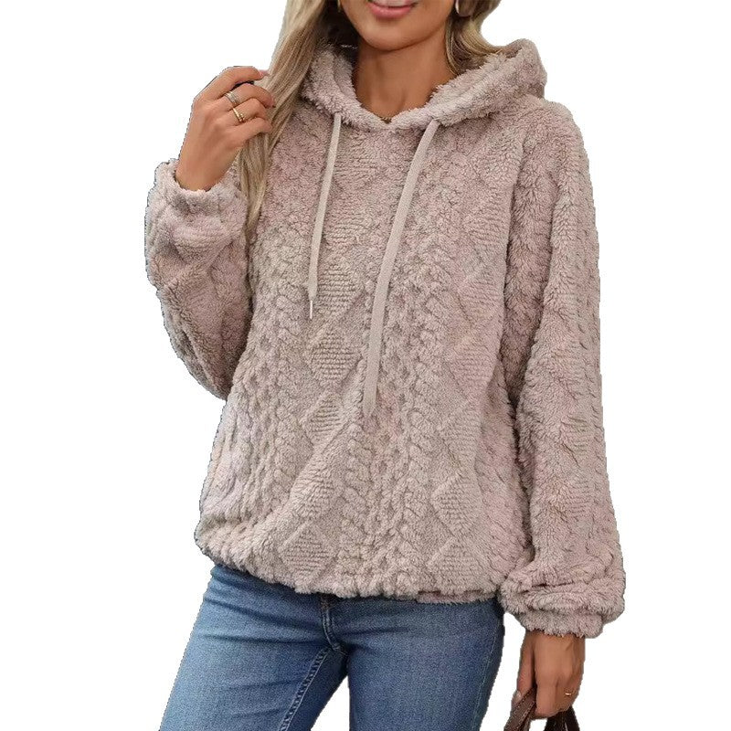 Women's Cozy Hoodie in Special Knit Design Ivyshape