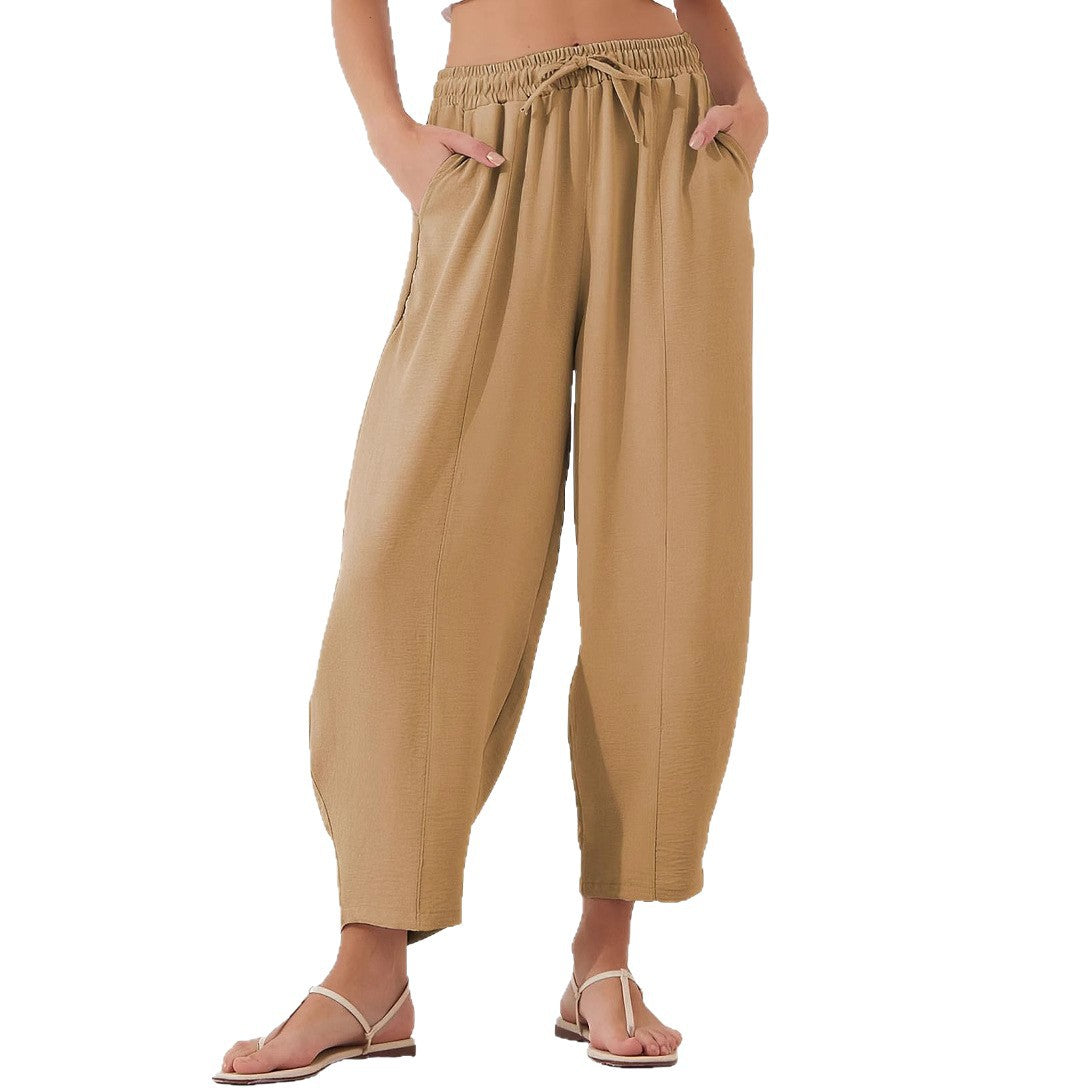 Women's Loose Fit Light Trousers Ivyshape