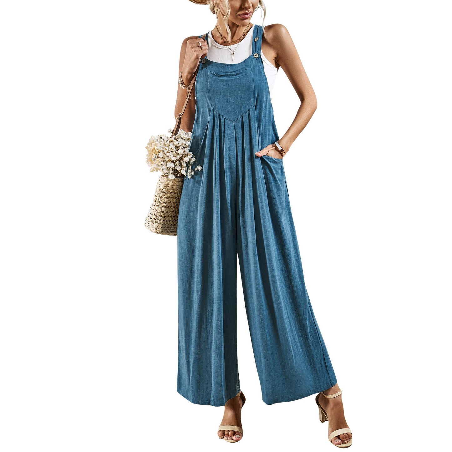 IvyShape | Loose Wide-Leg Jumpsuit