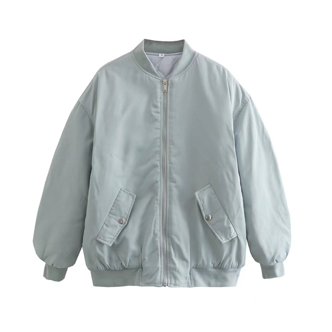 Ivyshape | Bomber Zipper Up Jacket