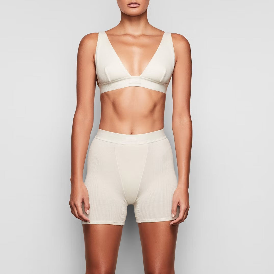 Women seamless sports bra and panties set Ivyshape