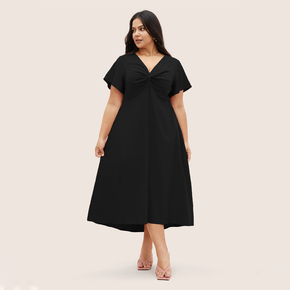 Ivyshape | Black Midi Dress