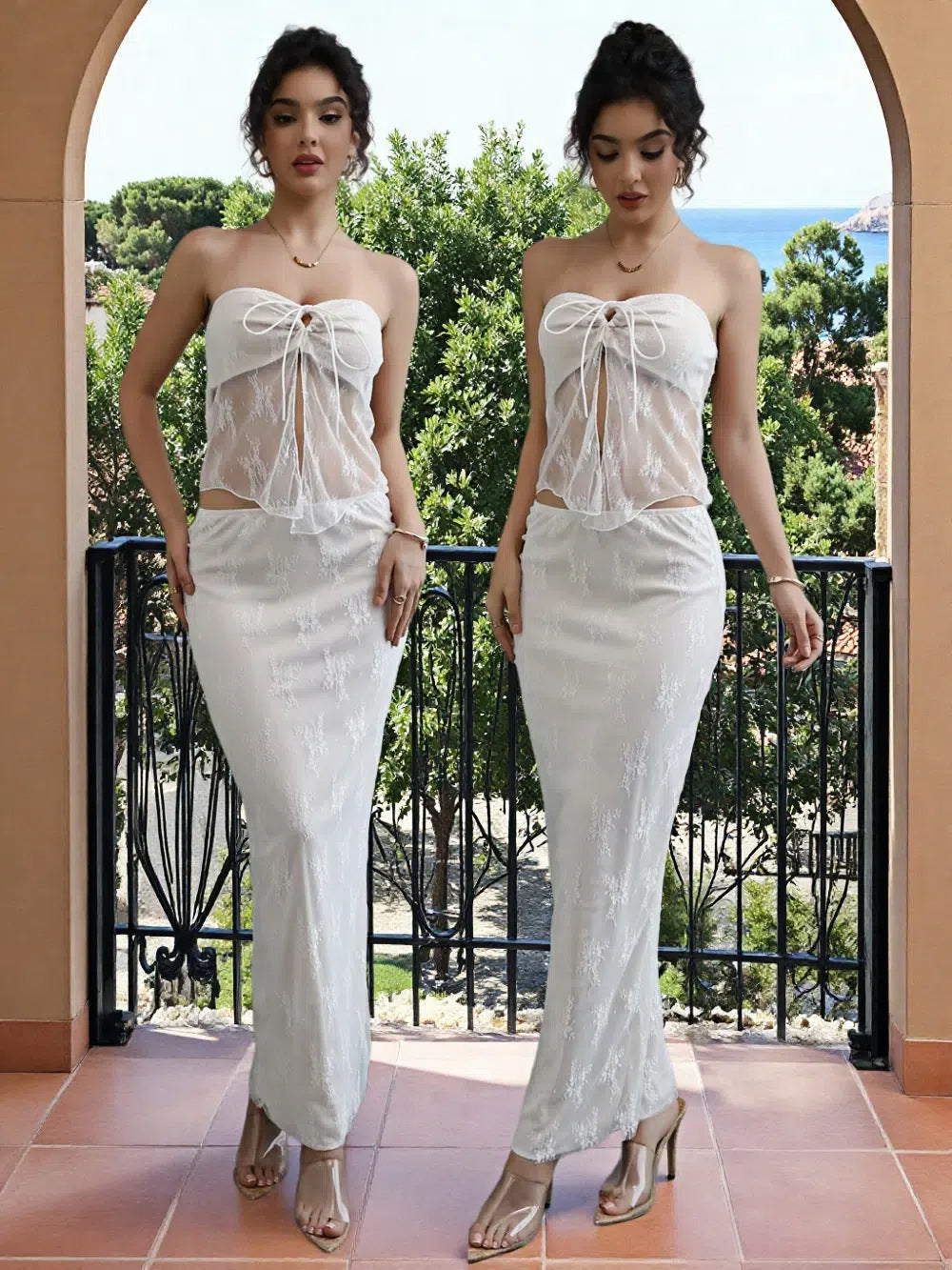 Women Elegant Transparent Maxi Dress Ivyshape