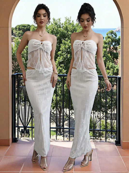 Women Elegant Transparent Maxi Dress Ivyshape