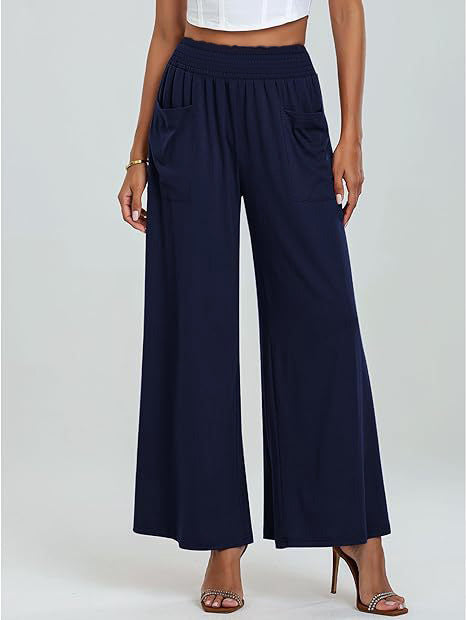 Women Wide-Leg Lounge Pants Ivyshape