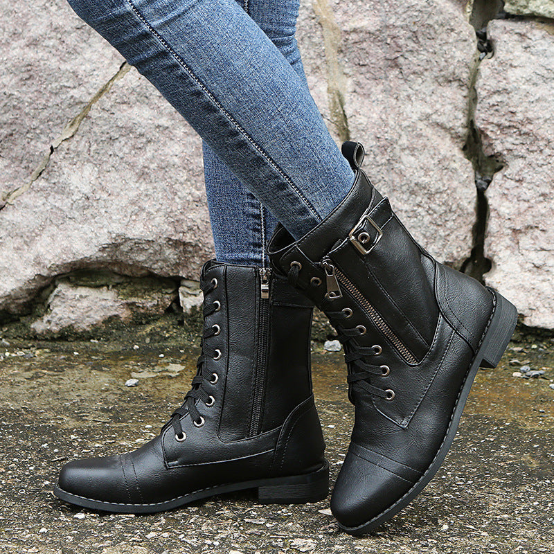 Ivyshape | Boots with Zipper