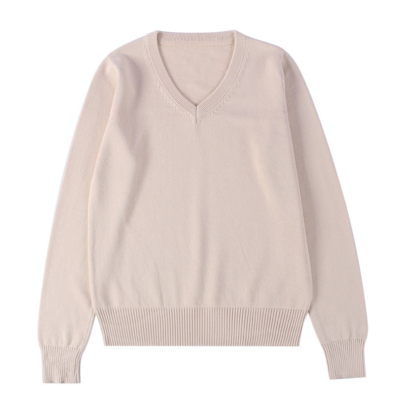 Women V-Neck Knit Sweater Ivyshape
