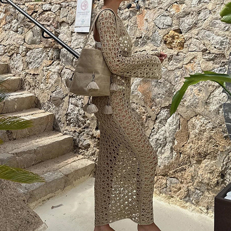 Women’s knitted dress in Boho style Ivyshape