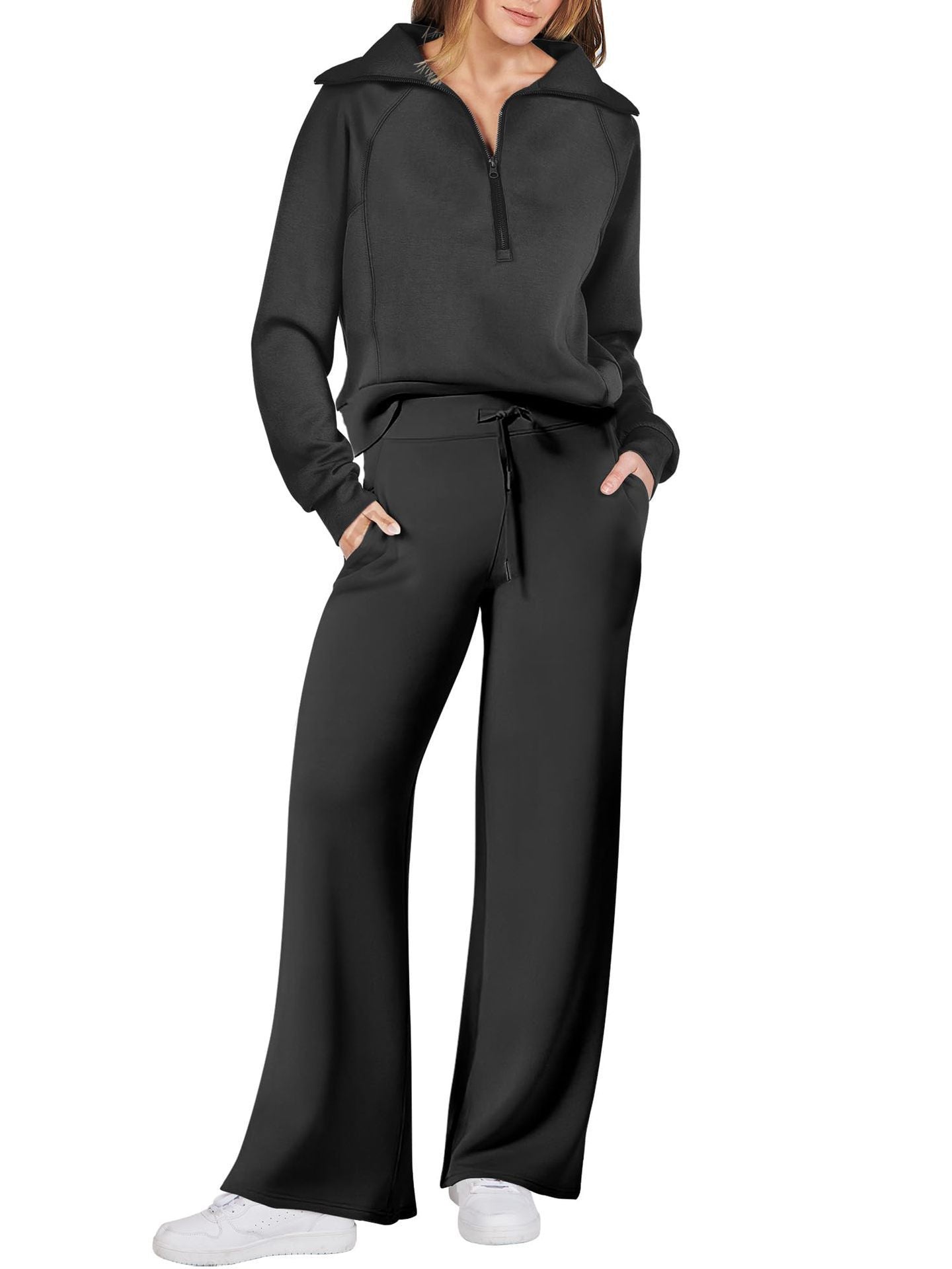 Women's leisure suit with high-quality zipper and comfortable fit Ivyshape