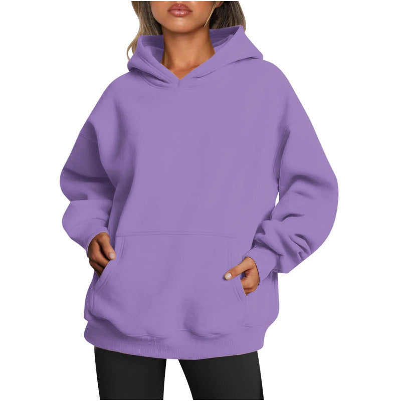 Women's Plus Size Hoodie with Practical Pockets and Casual Cut Ivyshape