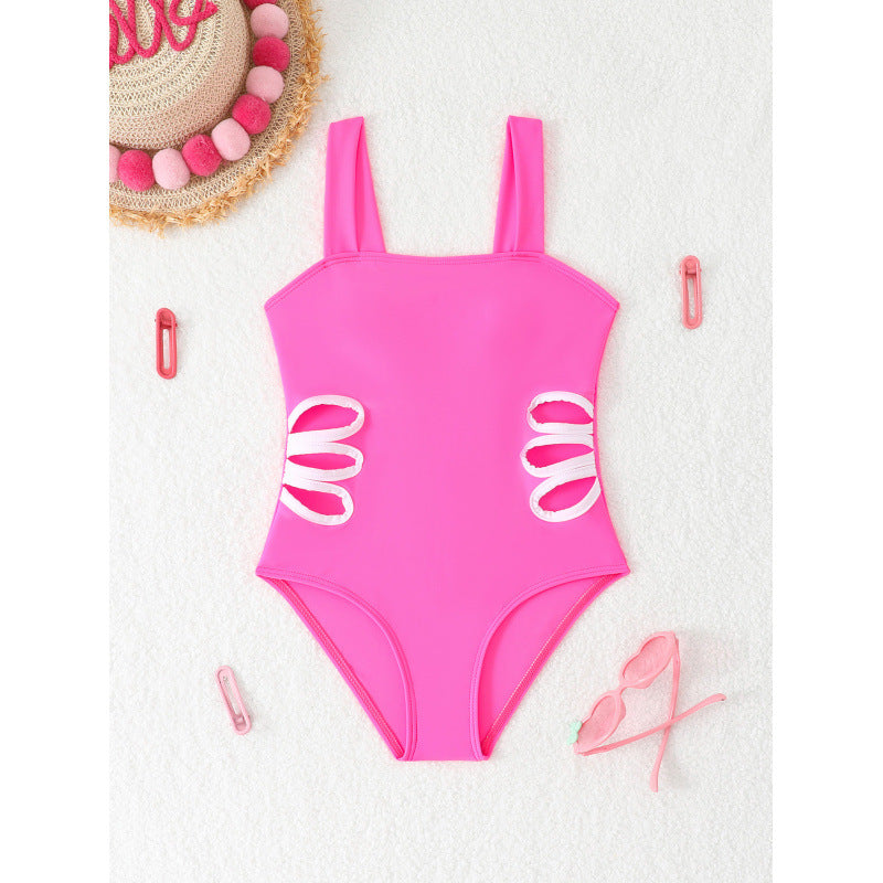 Women's one-piece swimsuit with sophisticated cut-outs and stylish shoulder straps Ivyshape