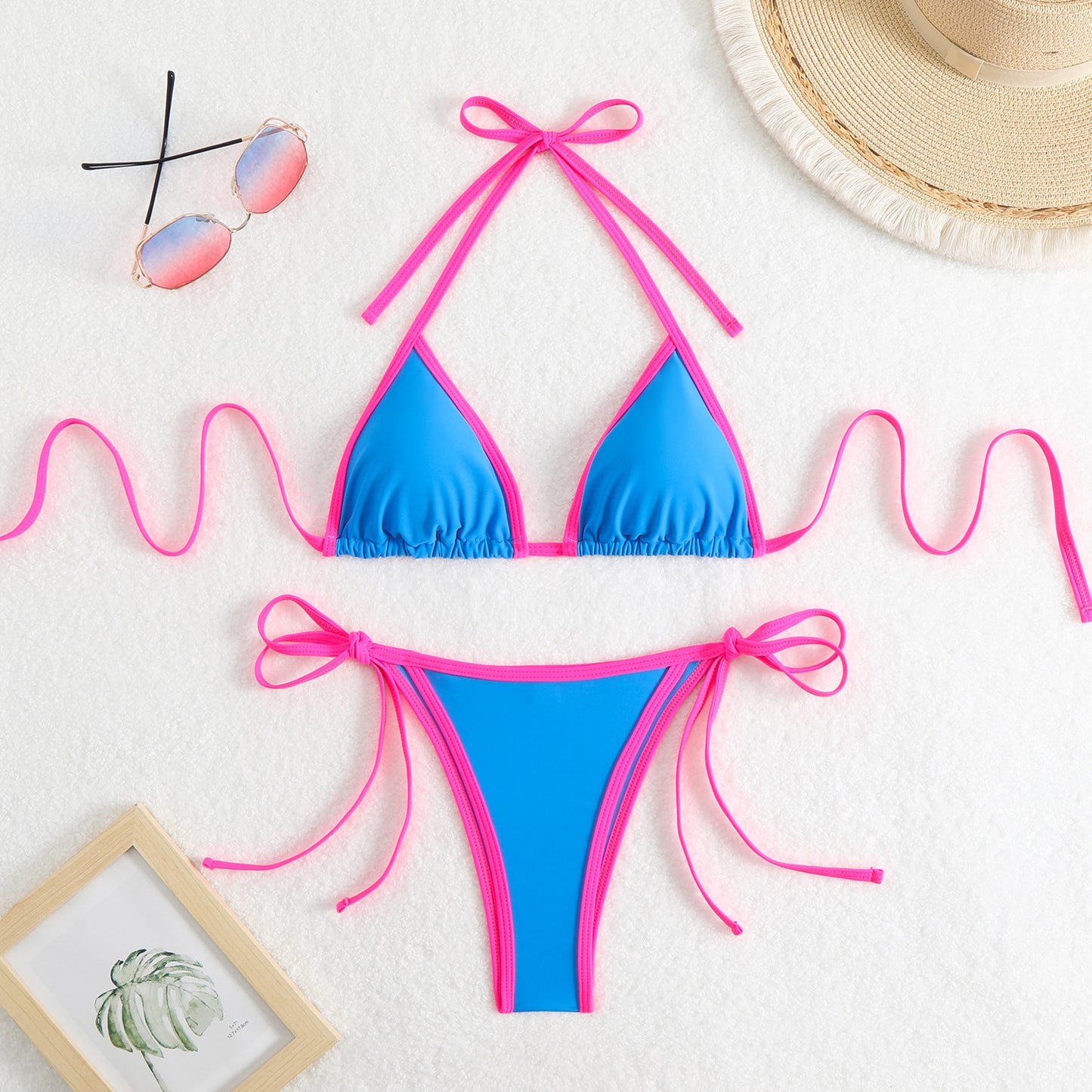 Women Minimalist Triangle Bikini Set Ivyshape