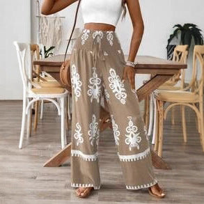 Women's wide cotton harem pants Ivyshape