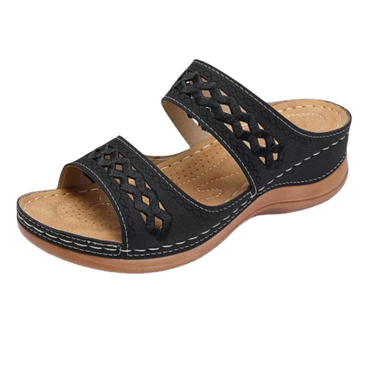 Women Comfortable and Fashionable Mules with Wide Adjustable Straps Ivyshape