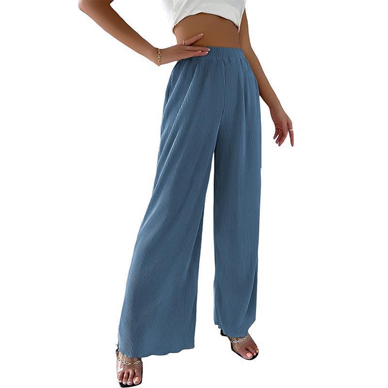 Ladies Pleated Wide Leg Pants Ivyshape