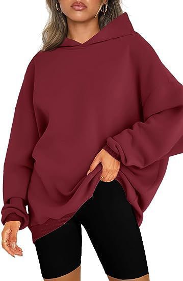 Ivyshape | Hooded Oversized Fleece Sweatshirt