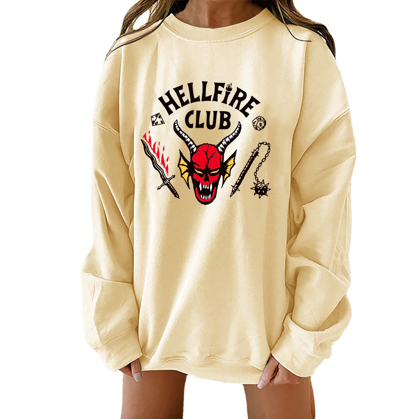 Women's sweatshirt with iconic fantasy motif and oversized cut Ivyshape