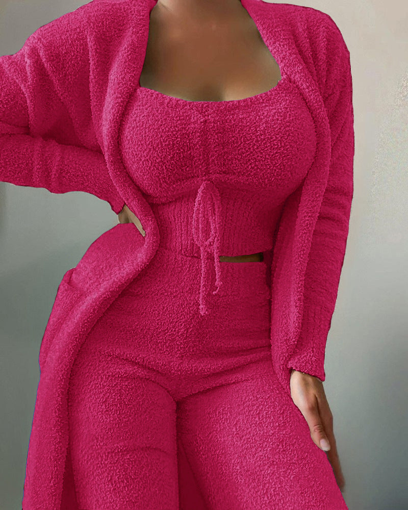 Ivyshape | Teddy Fleece Loungewear Set