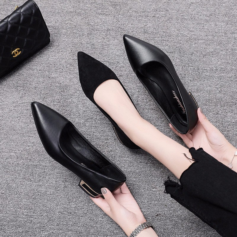 Ladies elegant pumps with comfortable block heel Ivyshape