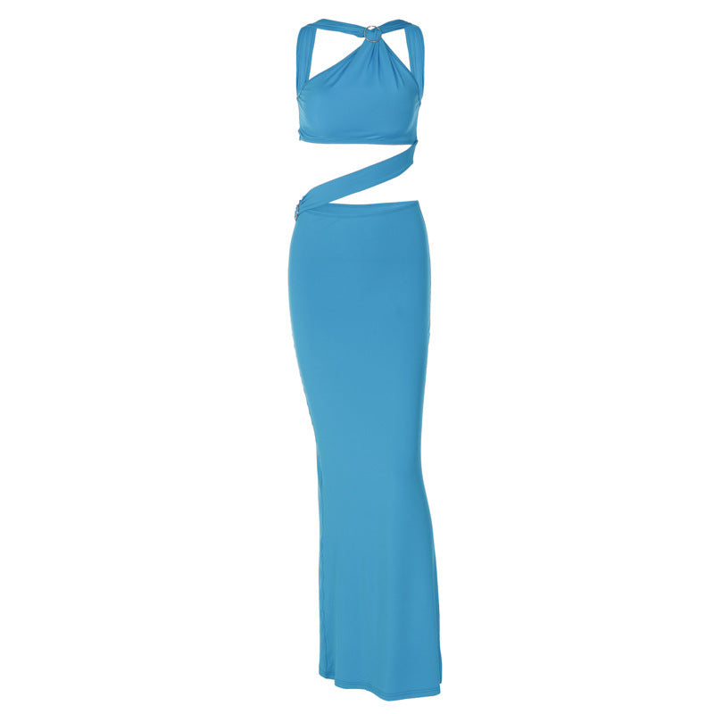 Women Elegant Wrap Dress with Off-Shoulder Design and Figure-Hugging Cut Ivyshape