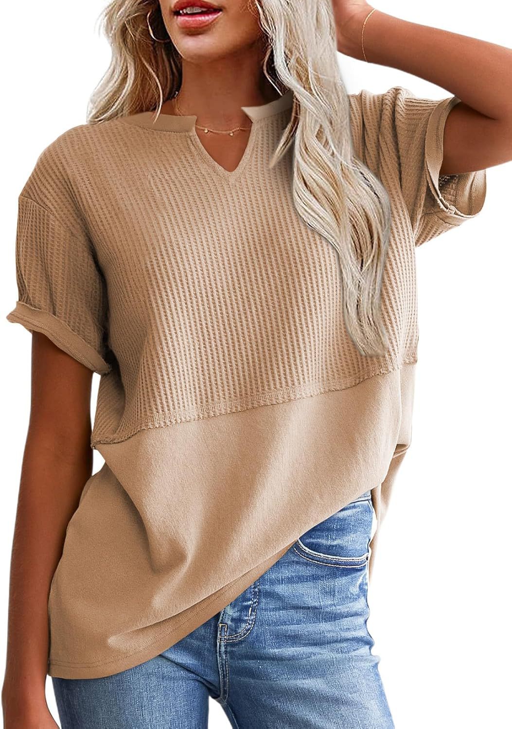 Ladies Leisure Waffle Knit Top Ivyshape