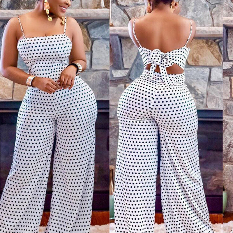 Women's Chic Polka Dot Jumpsuit Ivyshape