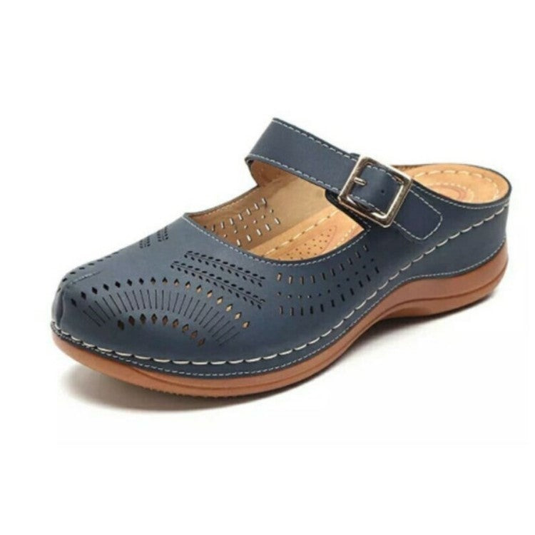 Women Comfort Leather Clogs Sandals Ivyshape