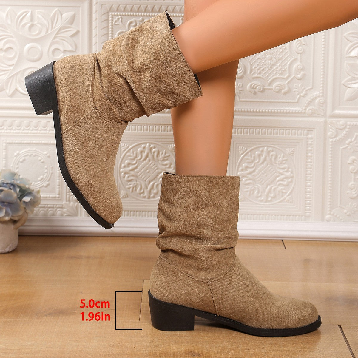 Women's Fashion Boots with Casual Slouch Design Ivyshape