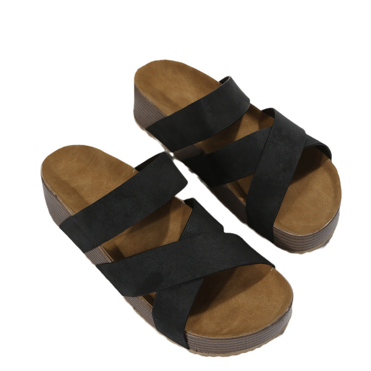 Women Comfortable and Stylish Slides with Woven Strap Ivyshape