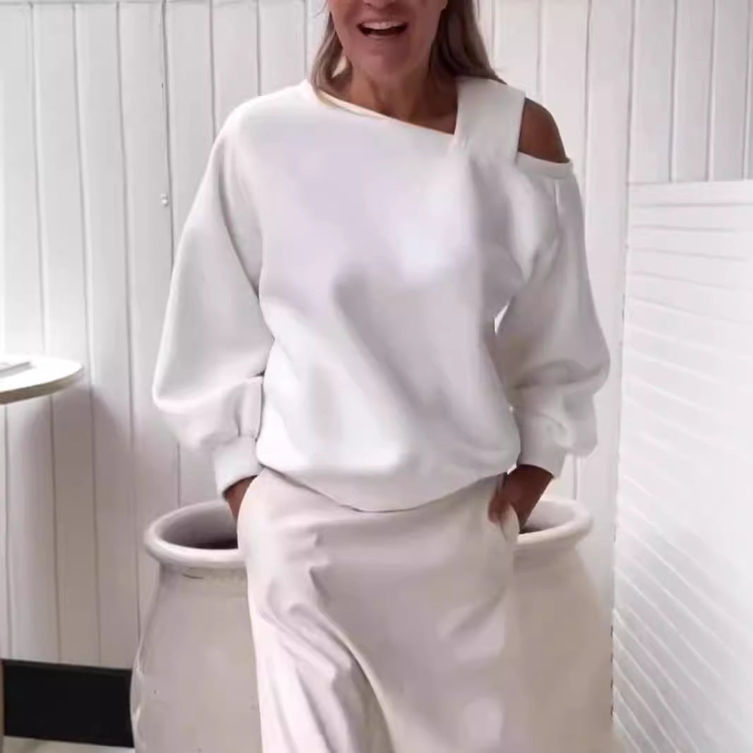 Women's Oversize Sweatshirt with Elegant Cut Ivyshape