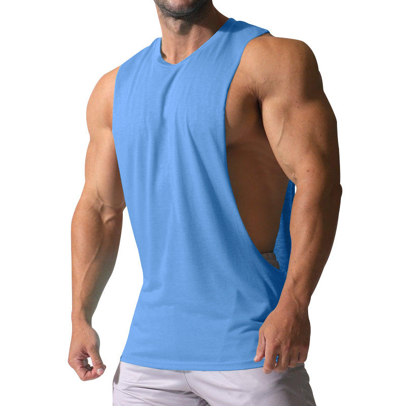 Men's Sleeveless Sports Shirt with Deep Back Cut and Breathable Material Ivyshape