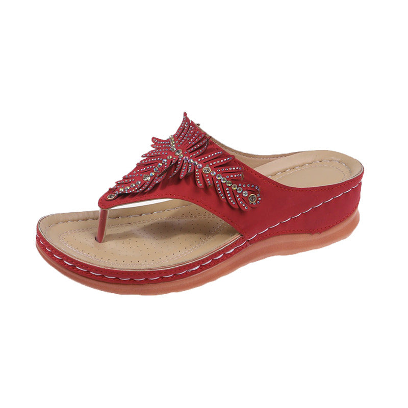 Women Elegant Toe Separator Sandals with Decorative Decoration Ivyshape