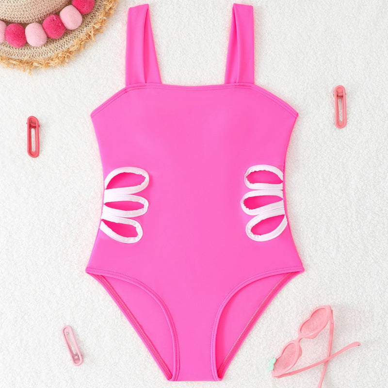 Women's one-piece swimsuit with sophisticated cut-outs and stylish shoulder straps Ivyshape