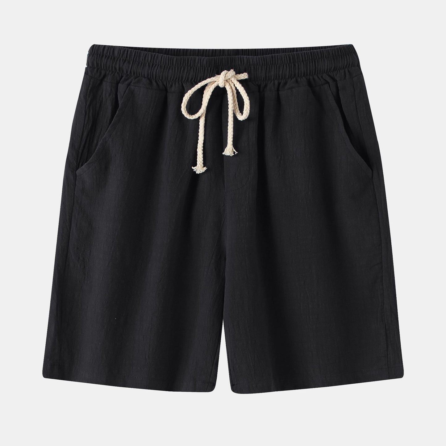 Men's fabric shorts with elastic waistband and side pockets Ivyshape