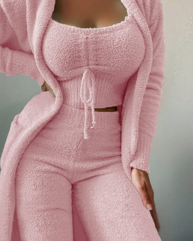 Ivyshape | Teddy Fleece Loungewear Set