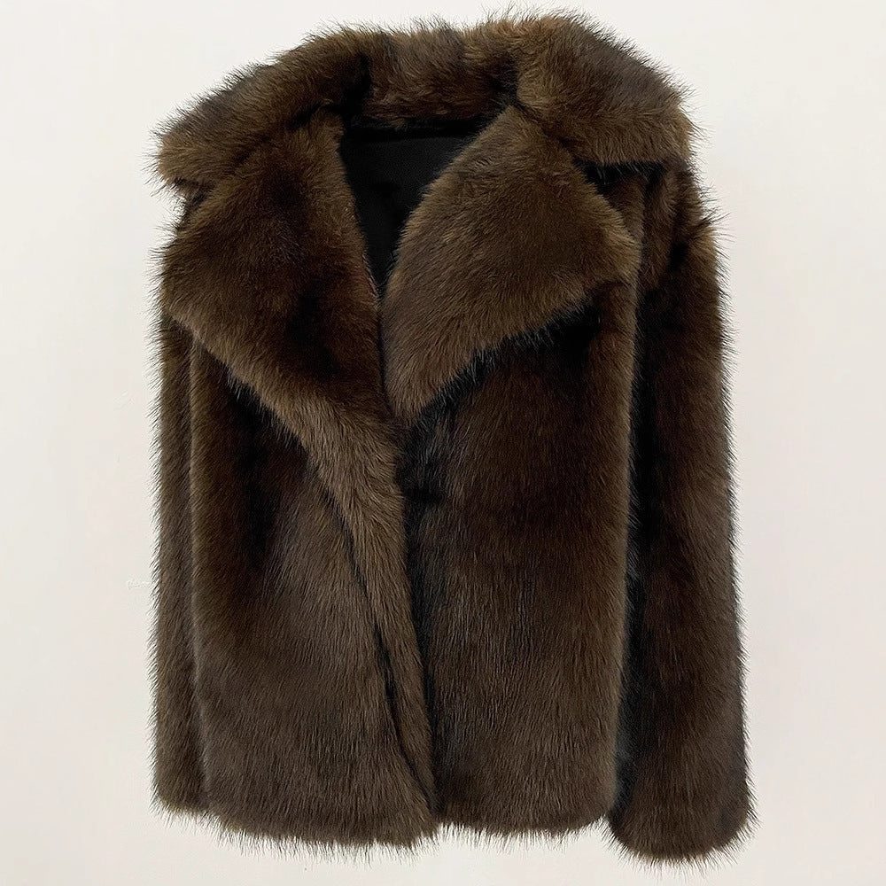 Women Faux Fur Jacket Ivyshape