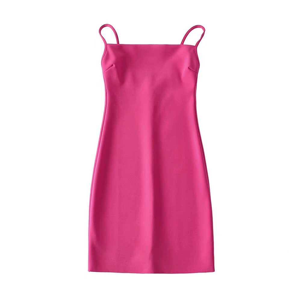 Women elegant spaghetti strap dress Ivyshape