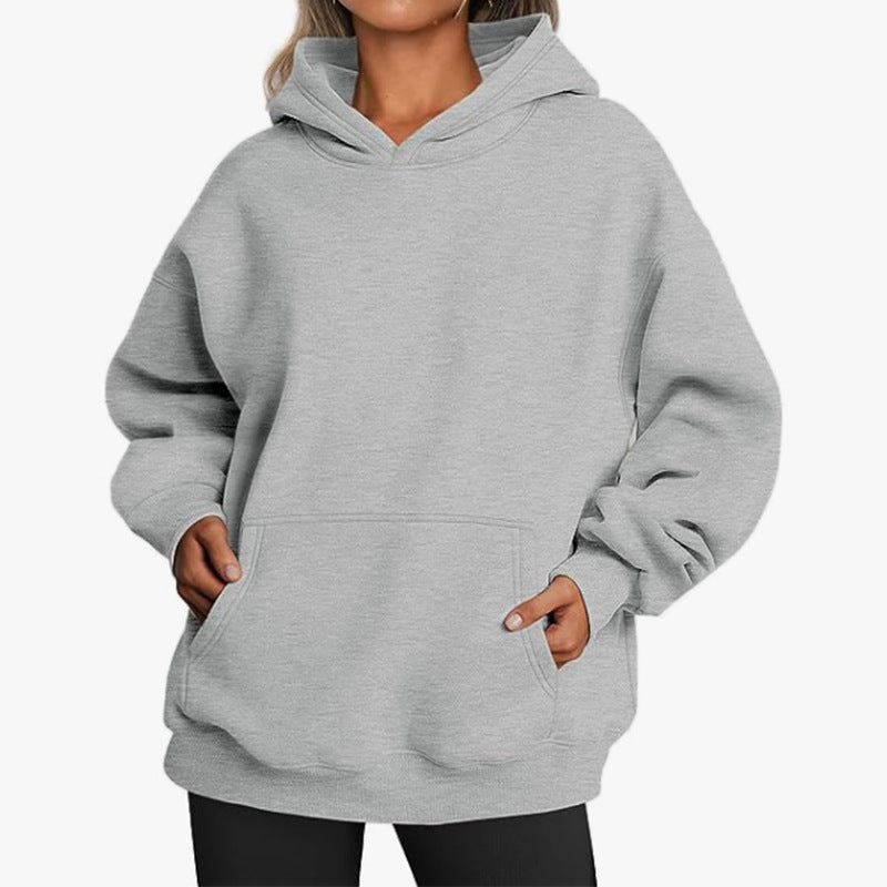 Women's Plus Size Hoodie with Practical Pockets and Casual Cut Ivyshape