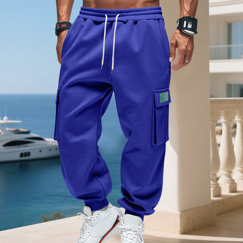 Men's Sporty Cargo Pants with Side Pockets Ivyshape