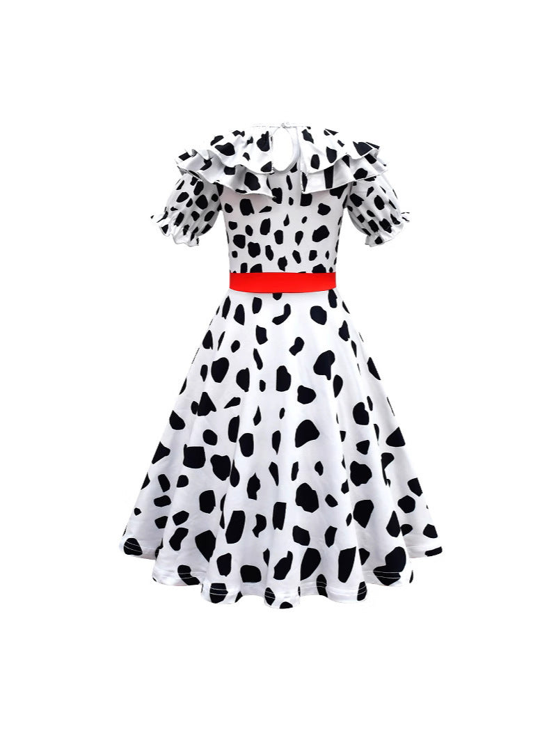 Girls Striped Dress with Ruffled Sleeves and Pockets Ivyshape