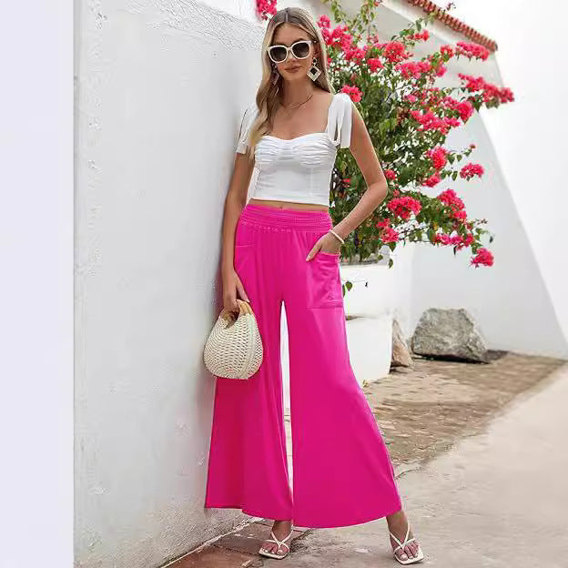 Women Wide-Leg Lounge Pants Ivyshape