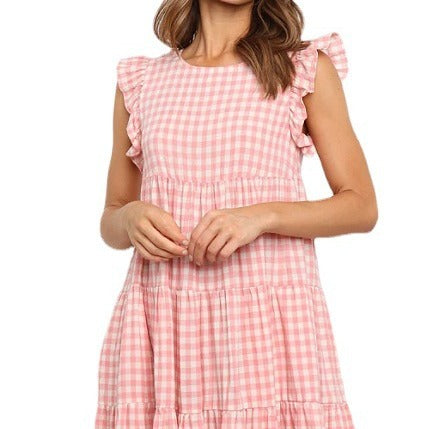 Women Casual Dress with Ruffle Details and Fitted Silhouette Ivyshape