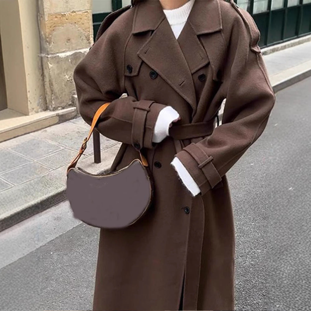 Women Oversized Winter Coat with Elegant Lapel and Practical Pockets Ivyshape